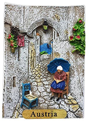 Wien Österreich Kühlschrankmagnet Reise-Souvenir 3D Kühlschrank-Dekoration Magnetaufkleber Handbemalte Bastelkollektion