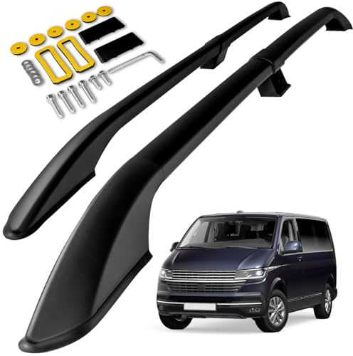 CHROMEMASTER | Compatible con VW T6.1 Multivan Short 2019-2022 | Barras Portaequipajes, Rieles de Techo; Se Utilizan para el Montaje de Portaequipajes de Techo, Cajas de Techo o Portabicicletas