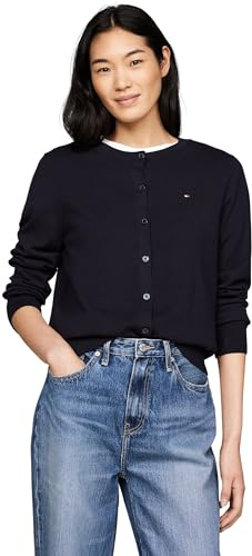 Tommy Hilfiger dam Co Jersey Stitch Cardigan tröja, Öken himmel, XXS