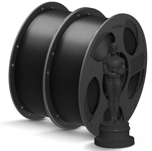 ANYCUBIC PLA+ Filament 1.75mm, PLA Plus, Hohe Zähigkeit, 2KG Schwarz