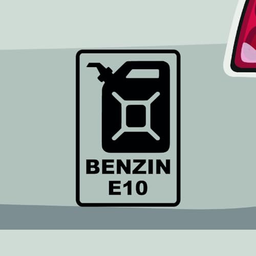 Stickerfreaks Benzin E10 Aufkleber Petrol Sticker Tankstelle Sprit Auto Bike Decal Vinyl Gas Aufkleber Größe: 18x12cm (L) | Farbe: 10-weiß | Petrol Sticker Kleber Deko Tuning Motorsport