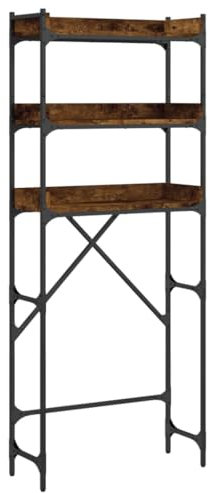vidaXL Scaffale per Lavatrice Rovere Fumo 67x25x163 cm Multistrato