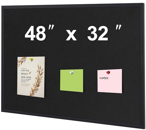 Cork Boards Bulletin Board 48'' X 32'' Corkboard for Walls Decorative Hanging Pin Board