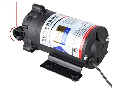 RO-Wasserfiltersystem Universelle 304 Wasserpumpe in Lebensmittelqualität DC24V 1,5A, geeignet for 50/75GPD Für Küche, Badezimmer, Wohnmobil oder Büro