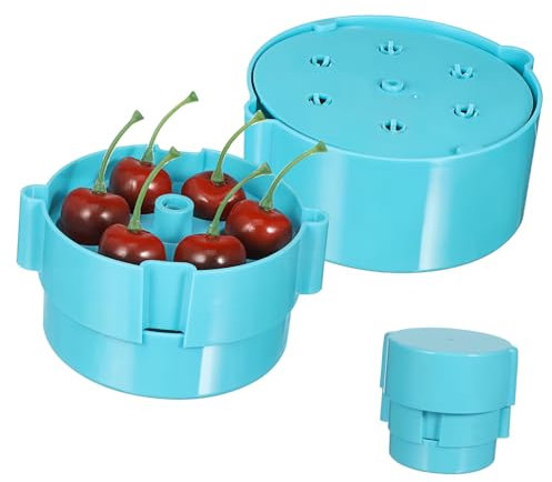 ABOOFAN Deshuesador De Cerezas Portátil Herramienta para Deshuesar Cerezas Suministro De Cocina 6 Agujeros Fácil De Limpiar