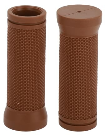 TUCKBOLD Bike Handlebar Grips Covers 90mm Long Lightweight Brown | Bicycle End Grip Protector, 1 Pair