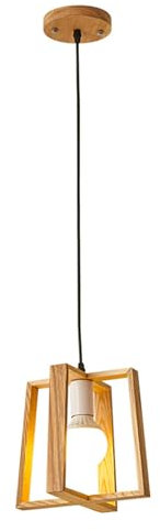 Lampes suspendues en Bois, Lustre Boho, luminaire Suspendu en Forme de Panier, Grande Lampe Suspendue tissée Naturelle pour îlot de Cuisine, Salle à Manger, entrée