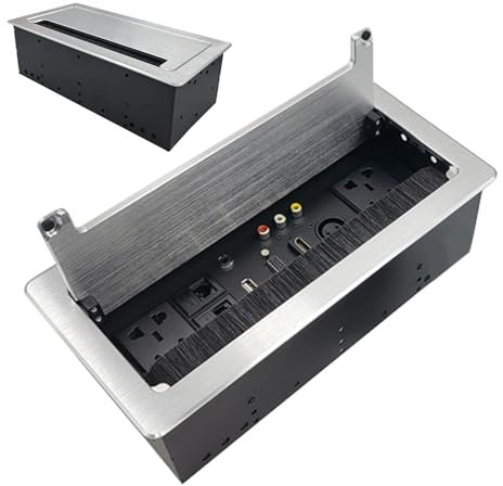 Presa integrata, presa di corrente integrata - scatola di collegamento per tavolo di uscita, porta di ricarica USB HDMI, interfaccia di tipo C, presa di corrente elettrica per tavolo da divano