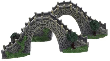 FONDOTIN Winzige Brücke Für Gartendekor 2 Stück Miniatur-landschaftsbrücke Für Heimdekoration