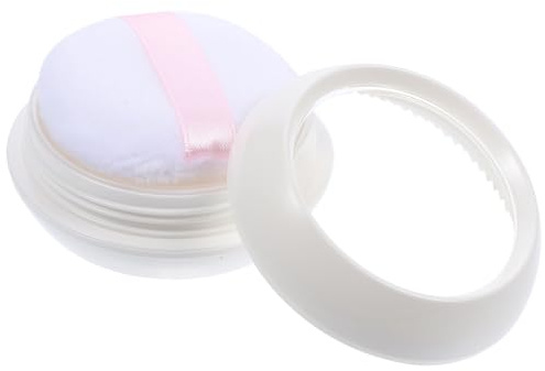 ARTSEWPLY Leerer Kosmetikbehälter Kompakt 10g aus Kunststoff zur Aufbewahrung von Make Up und Glitter mit Schwamm Puderquaste und Wiederverwendbar
