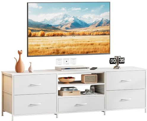 Uptyia Mueble TV con 5 Cajones para Televisores de hasta 65