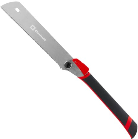 Einhell Japansäge KATABA mit Ersatzblatt, 280 mm | Klappmechanismus | Zugschnitt | 280-mm-Sägeblatt | 15 Zähne/Zoll | Karbonstahl | Softgrip | für feine Holzarbeiten