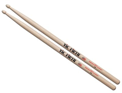 Vic Firth 5A - Baqueta para cajas y baterías (longitud 16, punta de madera), color marrón