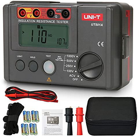 UNI-T UT501A 1000V Isolierung Erde Boden Widerstand Meter Megger Auto-Bereich Ohm Tester Megaohmmeter Voltmeter Tester