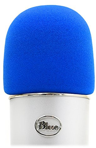 YOUSHARES - protezione antivento per microfono, gommapiuma, Blue
