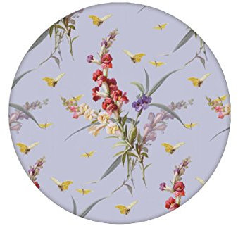 Lila nostalgische Vintage Blüten TapeteBlissful Spring mit Schmetterlingen passt zu Little Greene Farben - Vliestapete Blumen - GMM Design Deko für edle Wände (H: 2,6m B: 46,5cm)
