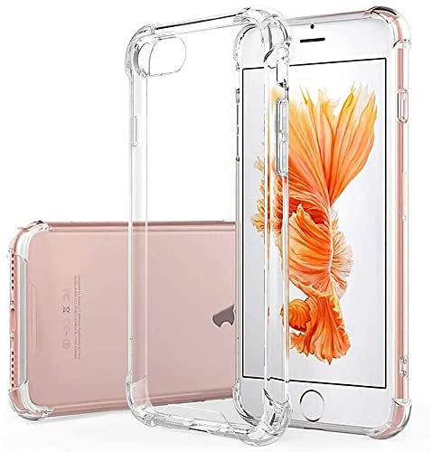 Hually iPhone 7/8 Plus Case, Ultra-Thin Protective Cover With Flexible Silicone, Drop-Protection Fully Protective for iPhone 7/8 Plus - Crystal Clear