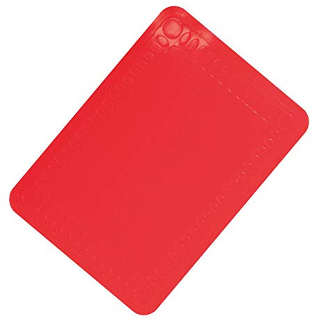 Aidapt Set de Table antidérapant en Silicone résistant à la Chaleur Rouge 250 x 180 mm