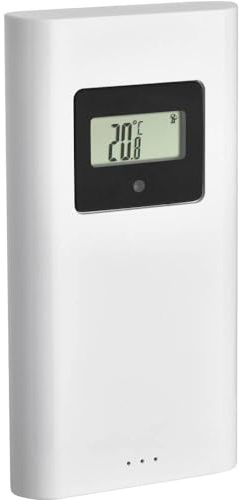 TFA Dostmann Temperature Transmitter with Display, Outdoor Transmitter for Horizon 35.1155.01 Wireless Weather Station White (L) 50 x (W) 30 x (H) 97 mm