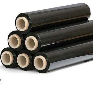 LPF dieLUFTPOSLTERFOLIE - Stretchfolie 500mm Schwarz Strechfolienrolle - Wickelfolie - Handstretchfolie 23my 500mm Verpackungsmaterial - Verpackungsfolie - Folie Für Möbel - Umzugsfolie