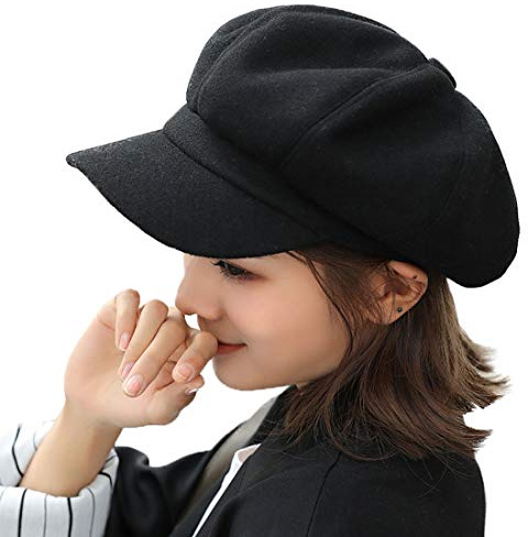 YONKOUNY Schirmmütze Barett Mütze Damen Casual Mütze Ballonmütze Beret Cap