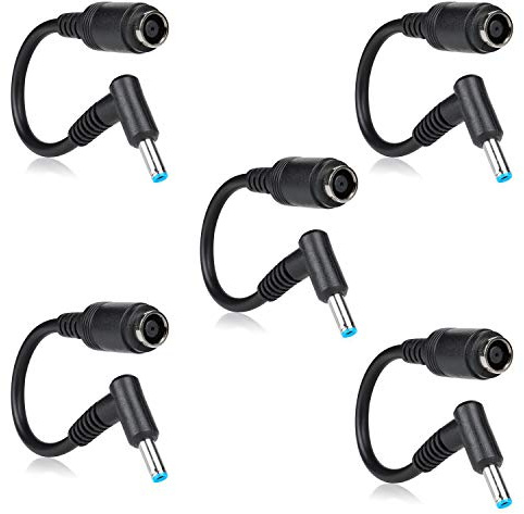 Ac Power Cord Charger Laptop Adapter Tip Connector Converter for HP Stream Spectre Pavilion Envy EliteBook Split Chromebook ProBooK ProBooK EliteBook Folio Female 7.4x5.0mm to 4.5x3.0mm(5 Pack)