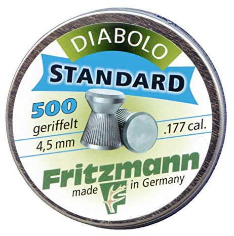 Eva Shop® Fritzmann Premium Diabolos geriffelt Diabolo 4,5mm Luftgewehrkugeln Munition für Luftdruckwaffen, Luftgewehr und Luftpistole Trainingsmunition