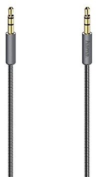 Hama Aux Kabel 3,5 mm 0,75 m lang (Klinkenkabel 3,5mm mit hochwertigem Metall Stecker, Metall-Mantel & vergoldeten Steckern, Audio Kabel für Headset, Auto, PC, Smartphone, Tablet, Klinke auf Klinke)