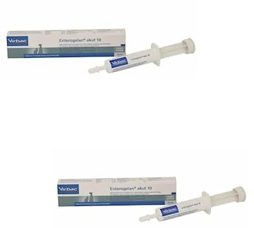 Virbac Enterogelan akut | Doppelpack | 2 x 10 g | Diät-Ergänungsfuttermittel für Hunde und Katzen | Bei akuten akuter Resorptionsstörungen des Darms und nach akutem Durchfall