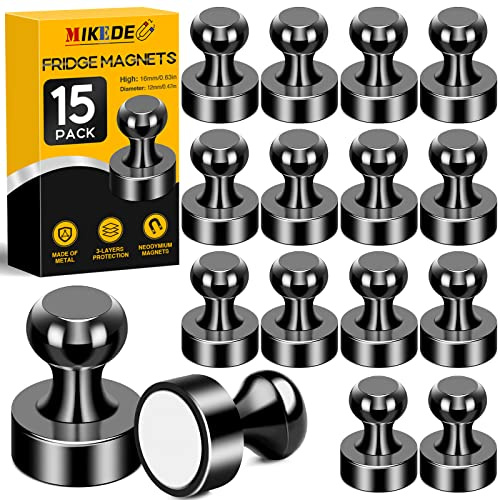 MIKEDE Fridge Magnets for Whiteboard 15Pcs Strong Magnets for Whiteboard