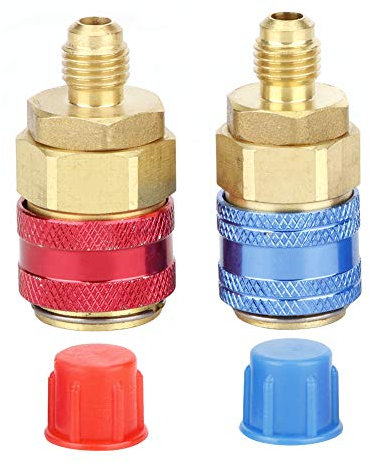 VOBORR134a Schnellkupplung A/C High Low Schnellkupplung Kältemittel 2 Stück Adapter R134a Kältemittel