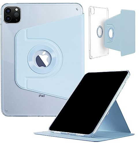DMaos für iPad Air-7.6.(11'') Air-5.4.(10,9'') Hülle, Pro-6.5.4.3.(11'') HülleMagnetic Abnehmbare Smart Cover, Faltbarer Ständer - Blau