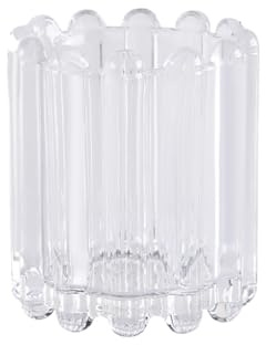 Ttiy Soporte para brochas de maquillaje, organizador de brochas de maquillaje de cristal, elegante taza de almacenamiento de oficina, mesa para el hogar, florero, soporte para brochas cosméticas para