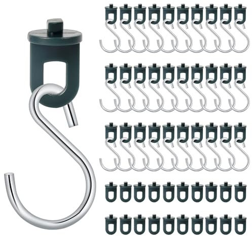 50 clip per serra + 30 ganci, stabili fermagli per serra, ganci per serra, occhielli perfetti in plastica, per serra e paradiso