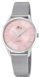 LOTUS Reloj Mujer Analógico de Acero Inoxidable 316l Plateado | Movimiento de Cuarzo, Cristal de Alta Resistencia, Resistente al Agua 5 ATM, Special Prices 18408/G