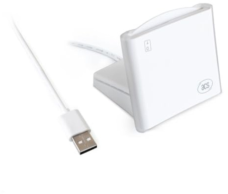 SCROY ACR40U USB-Smartcard-Lese-/Schreibgerät für Smart Card, Digitale Signatur, Medizin, Gesundheitswesen, Militär, Regierung, Fahrtenschreiber, Identitätskontaktchip eID CAC IC (USB-A + Stand)