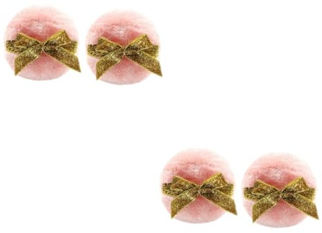 Healeved 4stücke Glitter Bowknot Puderquaste Für Weicher Und Komfortabler Körperpuff Hautfreundlich Und Sicher Für Zarte Babyhaut Für Pflege Und Anwendung Erwachsenen