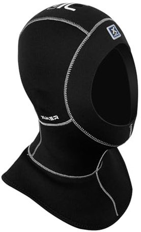 XUKER Neoprene Wetsuit Hood Scuba Diving Hood 3/2mm for Men Women, Diving Cap Surfing Thermal Hood for Kayaking Snorkeling Swimming Sailing Canoeing Water Sports