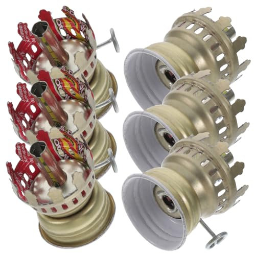 SEWOART 6 Stück Kerosin Lampe Docht Halter Glas Petroleum Lampe Ersatzteil Reparatur Teil Öllampen Docht DIY Zubehör Für Vintage Anlässe