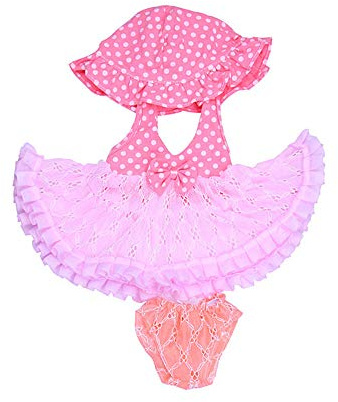 Codulu 18 Zoll amerikanische Puppenkleidung-Outfits Hüte Sommerkleider Zubehör für 43-46 cm Puppen-Puppen-3 Teile/Set