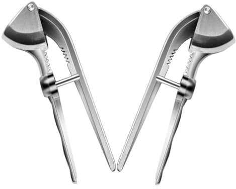 OUNONA Presse-Ail Manuel en Alliage d'Aluminium 2Pcs Hachoir à Ail Ergonomique Outil Cuisine Pratique Facile à Utiliser et Confortable pour Préparer Vos Repas