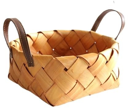 Corbeille à Fruits en copeaux de Bois, Panier à Fruits tissé à la Main, Panier à Pain, paniers de Rangement pour Fruits et légumes, Panier à Fleurs, Panier de Pique-Nique, Panier de Rangement pour la
