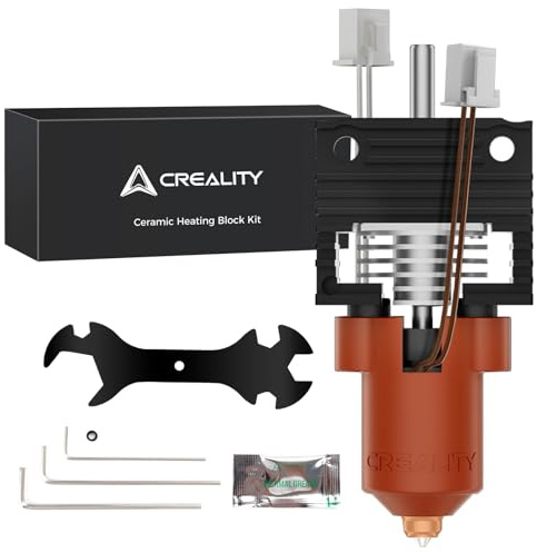 Creality Official K1/K1C/K1 Max Hotend Upgrades Ceramic Heating Block Kit, K1 Series Unicorn Quick-Swap Nozzle Kit, K1 SE 3D Printer Hotend 600mm/s High-Speed (Terminal with Buckle)