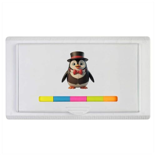 Azeeda 'Cute Penguin Head Waiter' Sticky Note Ruler Pad (ST00041083)