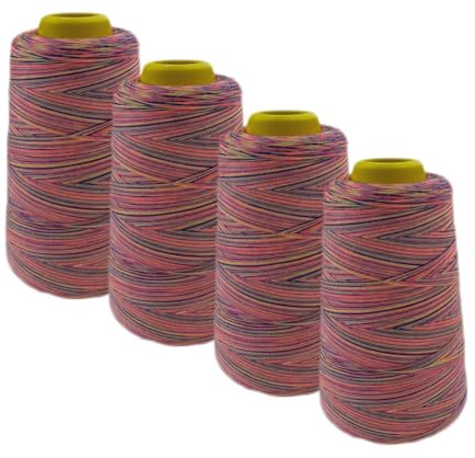 Nähgarn Overlockgarn pink rosa Multicolor 4 Kronen á 2700 m - Garn zum Nähen