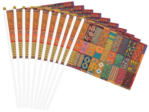 Mât de drapeau marocain à imprimé géométrique portable, décoration d'événements, utilisation polyvalente, activités de groupe