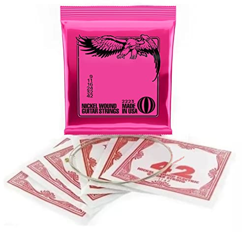 YDuupxe Guitar Saiten 009 011 016 024 032 042 Brillante Soundqualitätszeichenfolgen Werden mit 6 Spezifikationen von Gitarre Geliefert