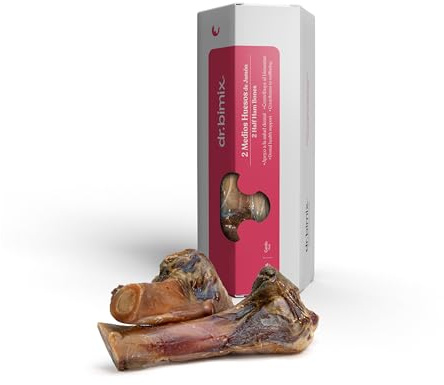 dr bimix Osso di Prosciutto Serrano per Cani di Taglia Media e Grande – Snack Naturale, Bocconcino 100% Naturale. Aiuta l’Igiene Dentale, Rafforza le Gengive e Promuove il Benessere – 500 g