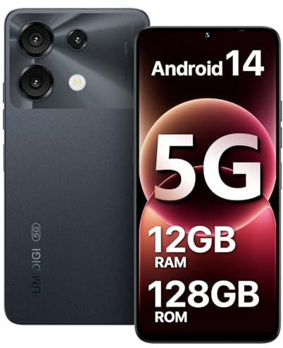 UMIDIGI G9 5G Mobile Phones, Android 14 Smart Phone, 12(6+6) GB +128GB/1TB, 6.75 HD+ 90Hz Display Smartphone, 50MP Camera, Sim Free Unlocked Phone, 5000mAh, Dual SIM/FaceID/Fingerprint/GPS, Black