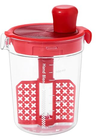 Stgfyxgs Mezclador Manual para Aderezos de Ensalada, Botella Mezcladora Práctica, Agitador de Aderezos para Ensaladas, Separador de Huevos para Condimentos, Co, Rojo, tal como se describe